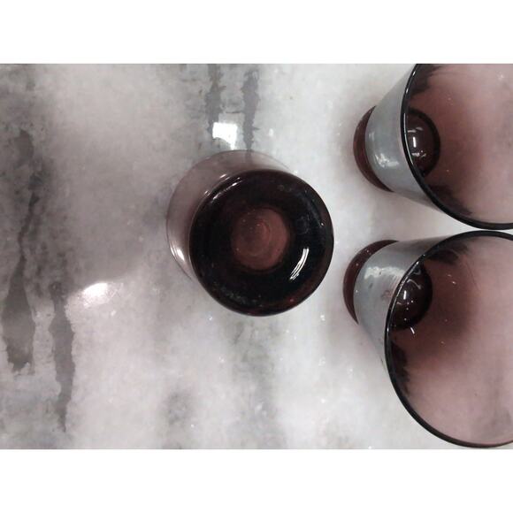 Toscany Shot Glasses Set of 3,‎ Handcrafted Neapolitan Purple Vintage Amethyst - Picture 7 of 9